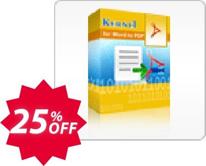 Kernel for Word to PDF - 5 Users Plan Coupon code 25% discount 