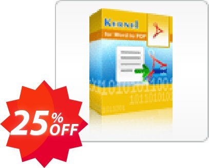 Kernel for Word to PDF - 10 Users Plan Coupon code 25% discount 