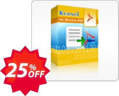 Kernel for Word to PDF - 20 Users Plan Coupon code 25% discount 