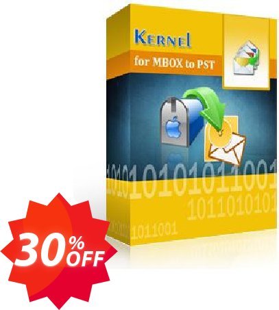 Kernel for MBOX to PST  - Corporate Plan Coupon code 30% discount 