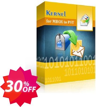Kernel for MBOX to PST  - Home User Plan Coupon code 30% discount 