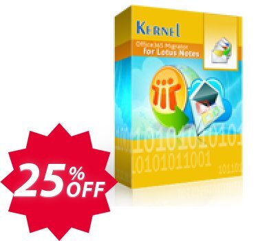 Kernel for Notes to Office365 Migration Coupon code 25% discount 