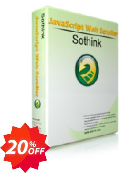 Sothink Javascript Web Scroller Coupon code 20% discount 