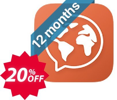 Mondly 1 Languages Annual Access Coupon code 20% discount 