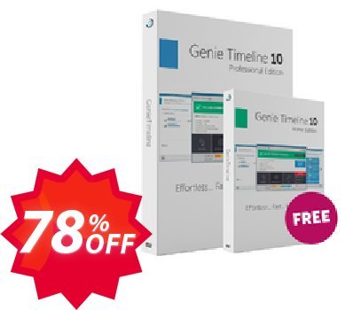 Genie Timeline Pro 10 + Genie Timeline Home 10 Coupon code 78% discount 