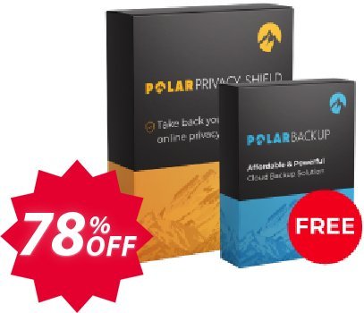 PolarPrivacy Shield 3 Devices + PolarBackup 5TB Coupon code 78% discount 
