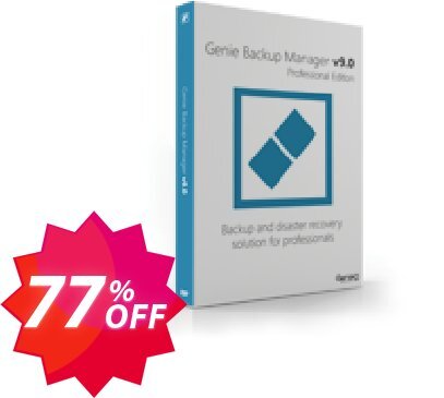 Genie Backup Manager PRO 9, 3 Pack  Coupon code 77% discount 