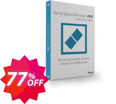 Genie Backup Manager PRO 9, 5 Pack  Coupon code 77% discount 
