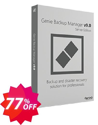 Genie Backup Manager Server Standalone Coupon code 77% discount 