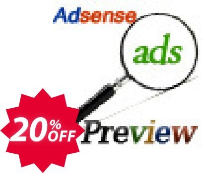 Adsense Ads Preview Script Coupon code 20% discount 