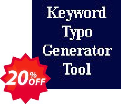 Keyword Typo Generator Script Coupon code 20% discount 
