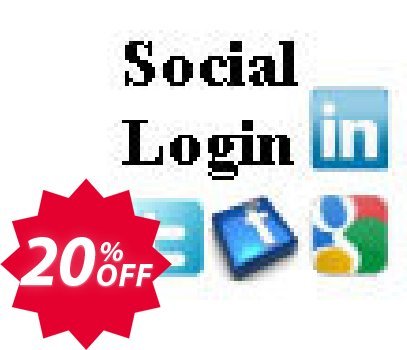 Social Login Script Coupon code 20% discount 