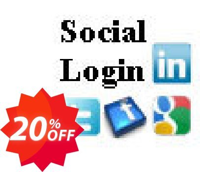 Social Login Script Coupon code 20% discount 