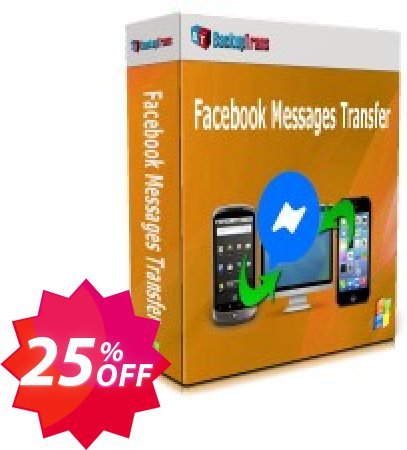 Backuptrans Facebook Messages Transfer, Family Edition  Coupon code 25% discount 