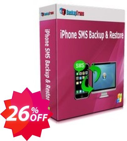 Backuptrans iPhone SMS Backup & Restore Coupon code 26% discount 