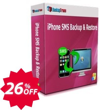 Backuptrans iPhone SMS Backup & Restore Coupon code 26% discount 