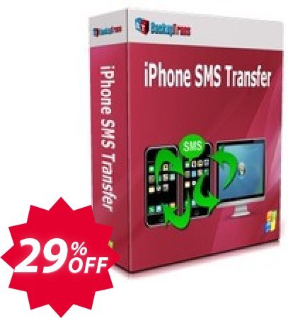 Backuptrans iPhone SMS Transfer Coupon code 29% discount 