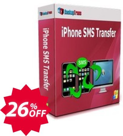 Backuptrans iPhone SMS Transfer, Family Edition  Coupon code 26% discount 