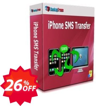 Backuptrans iPhone SMS Transfer, Family Edition  Coupon code 26% discount 