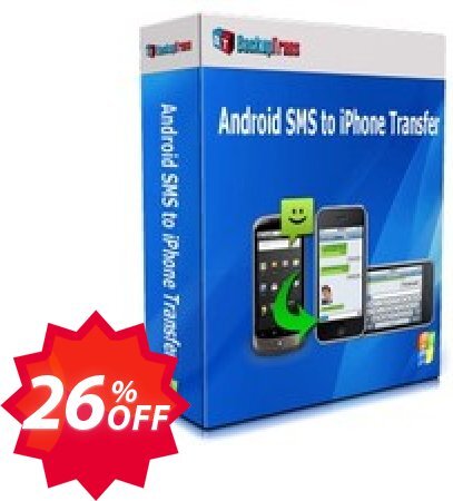 Backuptrans Android SMS to iPhone Transfer, Family Edition  Coupon code 26% discount 