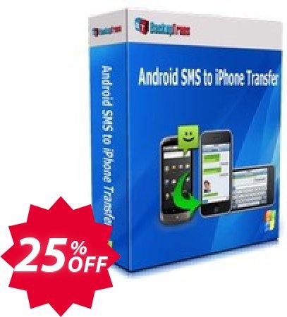 Backuptrans Android SMS to iPhone Transfer, Business Edition  Coupon code 25% discount 