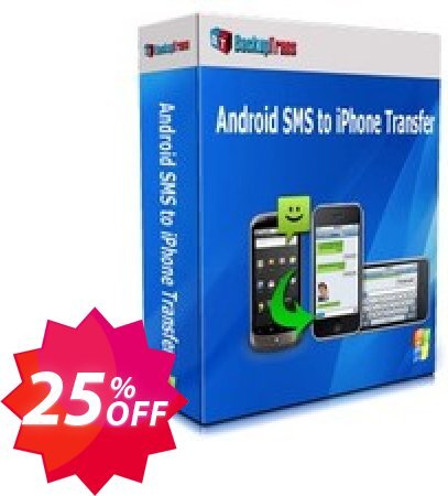 Backuptrans Android SMS to iPhone Transfer, Business Edition  Coupon code 25% discount 