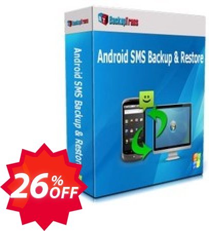 Backuptrans Android SMS Backup & Restore Coupon code 26% discount 