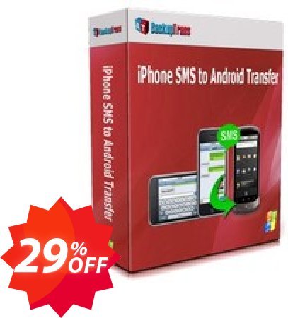 Backuptrans iPhone SMS to Android Transfer Coupon code 29% discount 