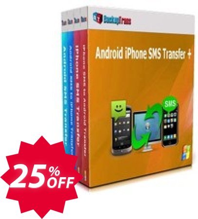 Backuptrans Android iPhone SMS Transfer +, Family Edition  Coupon code 25% discount 