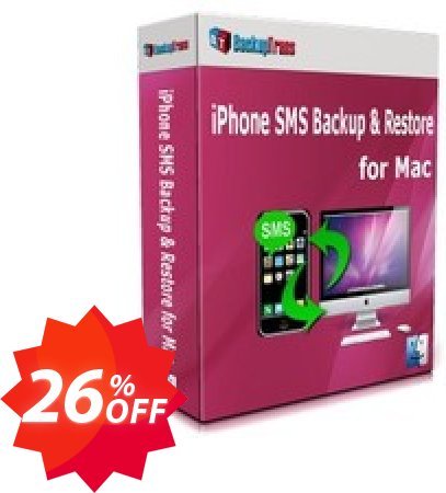Backuptrans iPhone SMS Backup & Restore for MAC, Family Edition  Coupon code 26% discount 