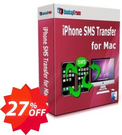 Backuptrans iPhone SMS Transfer for MAC Coupon code 27% discount 