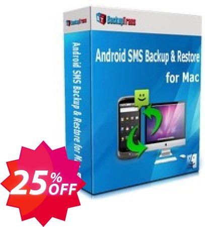 Backuptrans Android SMS Backup & Restore for MAC Coupon code 25% discount 