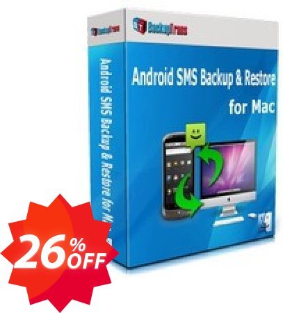Backuptrans Android SMS Backup & Restore for MAC, Family Edition  Coupon code 26% discount 