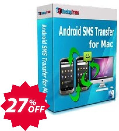 Backuptrans Android SMS Transfer for MAC Coupon code 27% discount 