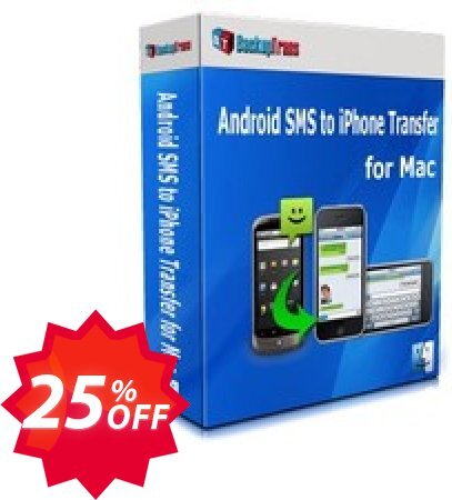 Backuptrans Android SMS to iPhone Transfer for MAC, Business Edition  Coupon code 25% discount 