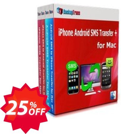 Backuptrans iPhone Android SMS Transfer + for MAC Coupon code 25% discount 