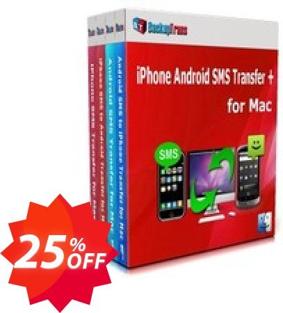 Backuptrans iPhone Android SMS Transfer + for MAC, Business Edition  Coupon code 25% discount 