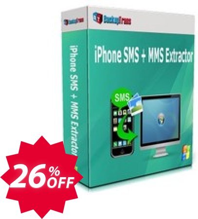 Backuptrans iPhone SMS + MMS Extractor, Family Edition  Coupon code 26% discount 