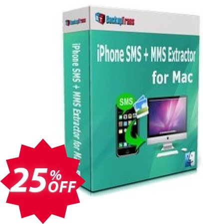 Backuptrans iPhone SMS + MMS Extractor for MAC, Family Edition  Coupon code 25% discount 