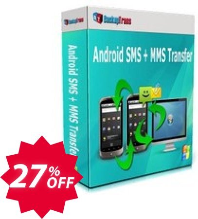 Backuptrans Android SMS + MMS Transfer Coupon code 27% discount 