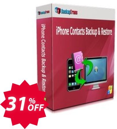 Backuptrans iPhone Contacts Backup & Restore Coupon code 31% discount 