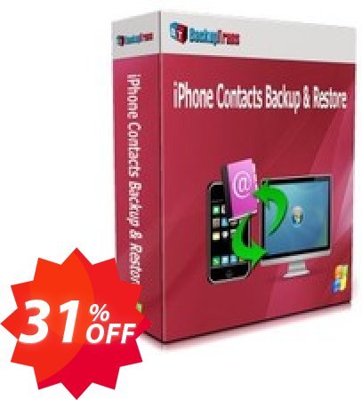 Backuptrans iPhone Contacts Backup & Restore, Family Edition  Coupon code 31% discount 