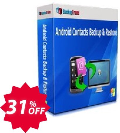Backuptrans Android Contacts Backup & Restore Coupon code 31% discount 