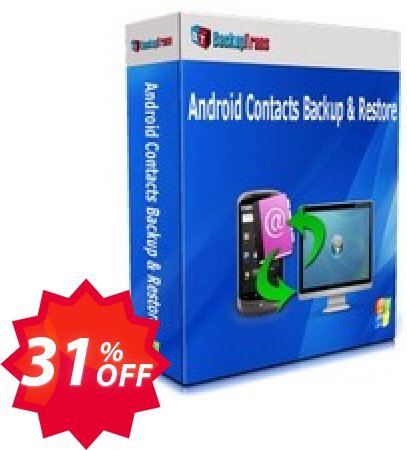 Backuptrans Android Contacts Backup & Restore Coupon code 31% discount 