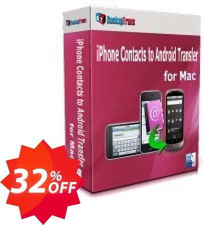 Backuptrans iPhone Contacts Backup & Restore for MAC, Family Edition  Coupon code 32% discount 