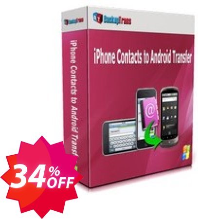 Backuptrans iPhone Contacts to Android Transfer Coupon code 34% discount 