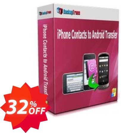 Backuptrans iPhone Contacts to Android Transfer, One-Time Usage  Coupon code 32% discount 