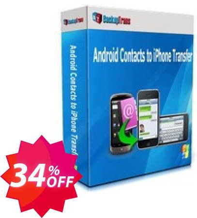 Backuptrans Android Contacts to iPhone Transfer Coupon code 34% discount 