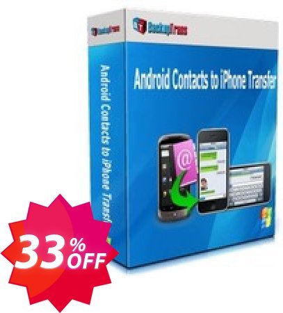 Backuptrans Android Contacts to iPhone Transfer, Family Edition  Coupon code 33% discount 