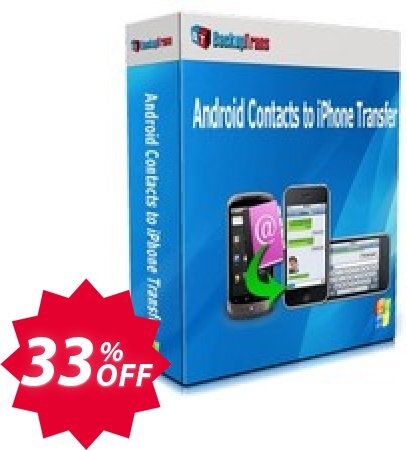 Backuptrans Android Contacts to iPhone Transfer, Family Edition  Coupon code 33% discount 